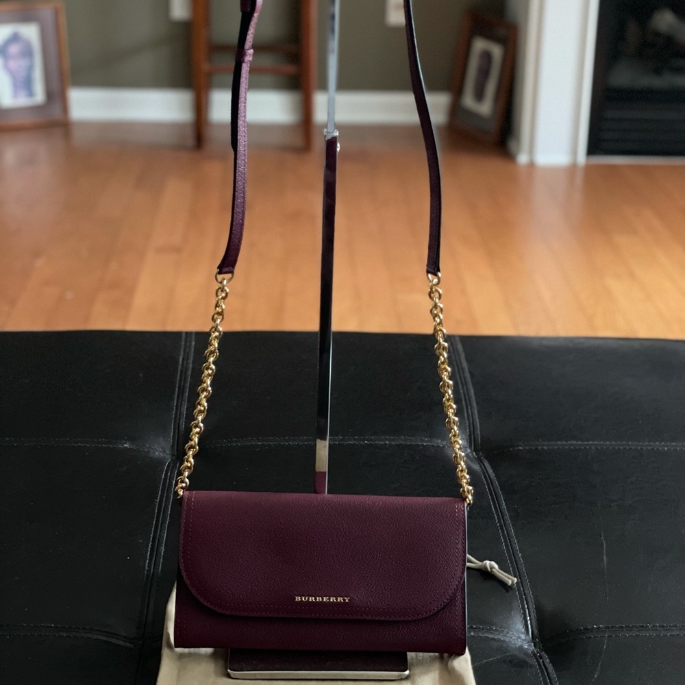 Authentic New with Tags Burberry Wallet on a Chain Crossbody.